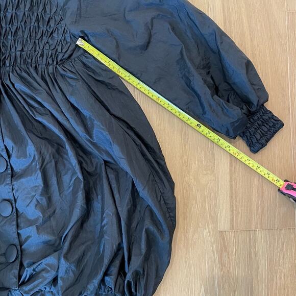 Anthropology | RYU Black All Weather Smocked Jacket Small - Picture 11 of 11